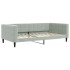 Sofá cama nido con cajones terciopelo gris claro 100x200