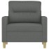 Sillón de tela gris oscuro 60