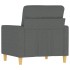 Sillón de tela gris oscuro 60