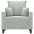 Sillón de terciopelo gris claro 60