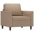 Sillón cuero sintético color capuchino 60