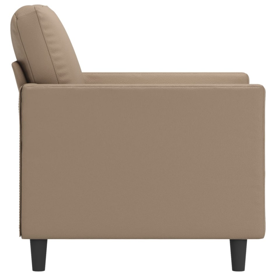 Sillón cuero sintético color capuchino 60
