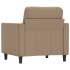 Sillón cuero sintético color capuchino 60