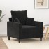 Sillón de terciopelo negro 60