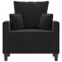 Sillón de terciopelo negro 60