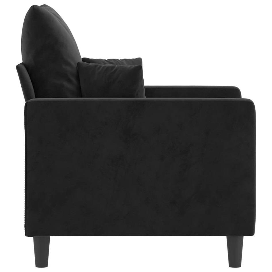 Sillón de terciopelo negro 60