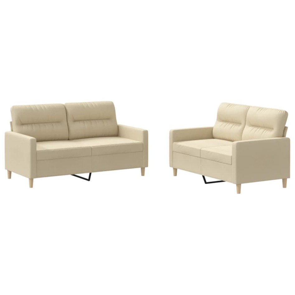 Juego de sofás con cojines 2 piezas tela