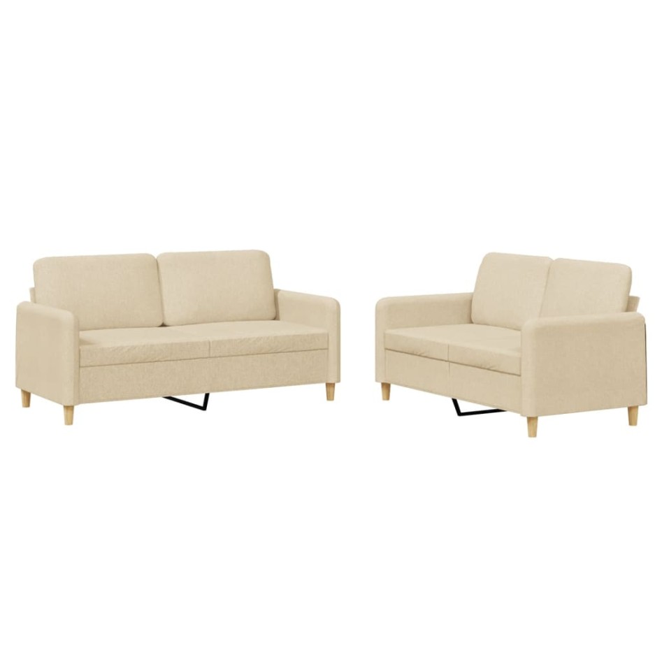 Juego de sofás con cojines 2 piezas tela