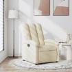 Sillón reclinable de tela crema