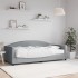 Sofá cama con colchón tela gris claro 90x190