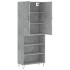 Aparador alto madera contrachapada gris hormigón 69,5x34x180