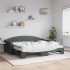 Sofá cama nido con colchón tela gris oscuro 90x200