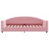 Sofá cama con colchón terciopelo rosa 80x200