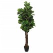 Higuera de hojas de violín artificial 232 hojas verde 180 cm