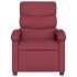 Sillón reclinable de tela rojo