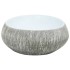 Lavabo sobre encimera ovalado cerámica gris y azul 59x40x15