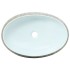 Lavabo sobre encimera ovalado cerámica gris y azul 59x40x15