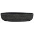 Lavabo sobre encimera ovalado cerámica gris y negro 59x40x14