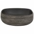 Lavabo sobre encimera ovalado cerámica gris y negro 59x40x14