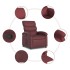 Sillón reclinable de cuero sintético rojo
