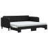 Sofá cama nido con colchón tela negro 90x200