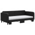 Sofá cama nido con colchón tela negro 90x200