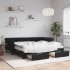 Sofá cama nido con cajones terciopelo negro 90x190