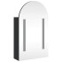 Mueble de baño con espejo arqueado y luz LED negro 42x13x70