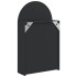 Mueble de baño con espejo arqueado y luz LED negro 42x13x70