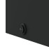 Mueble de baño con espejo arqueado y luz LED negro 42x13x70