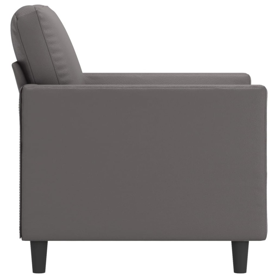 Sillón cuero sintético gris 60