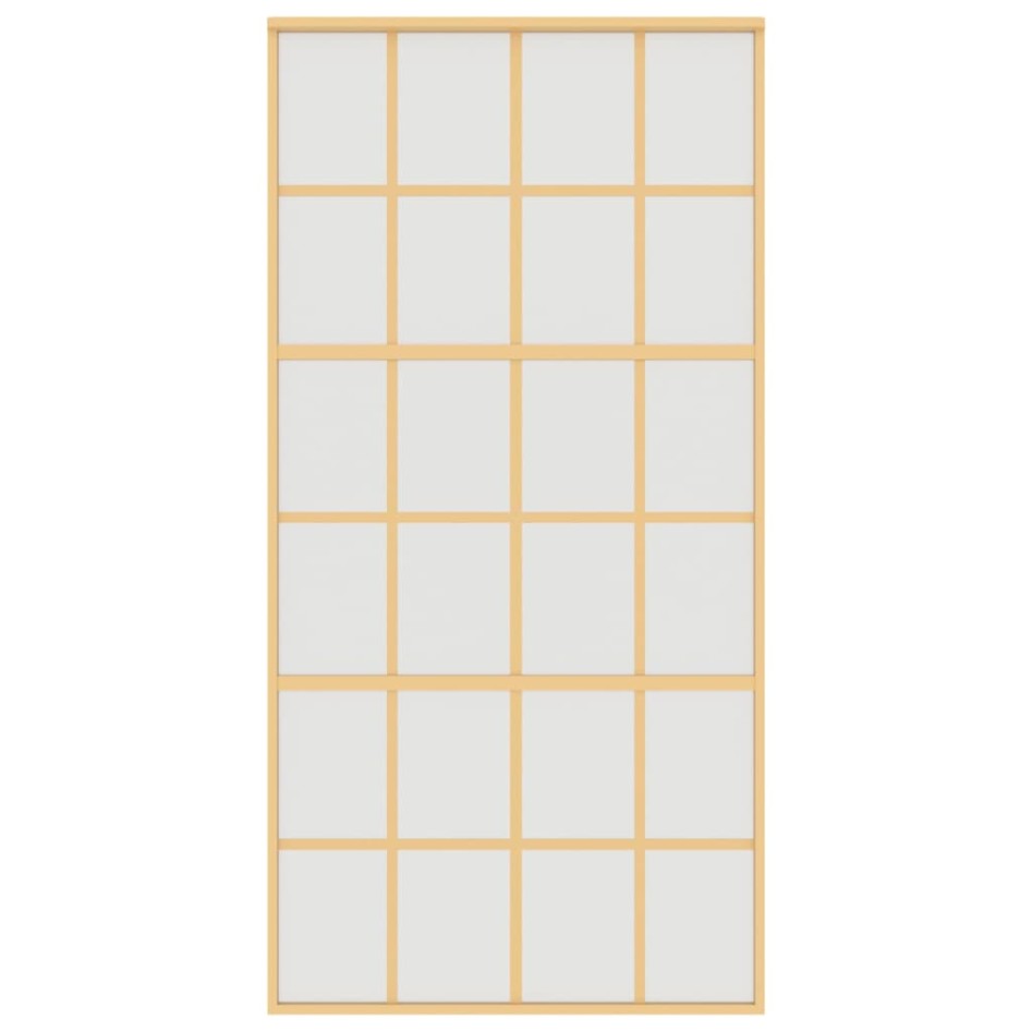 Puerta corredera dorada de vidrio ESG esmerilado y