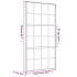 Puerta corredera dorada de vidrio ESG esmerilado y
