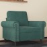 Sillón de terciopelo verde oscuro 60