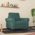 Sillón de terciopelo verde oscuro 60