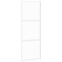 Puerta corredera vidrio templado y aluminio blanca 76x205