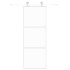 Puerta corredera vidrio templado y aluminio blanca 76x205