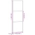 Puerta corredera vidrio templado y aluminio blanca 76x205