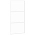 Puerta corredera vidrio templado y aluminio blanca 102,5x205