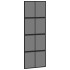 Puerta corredera vidrio templado y aluminio negra 76x205