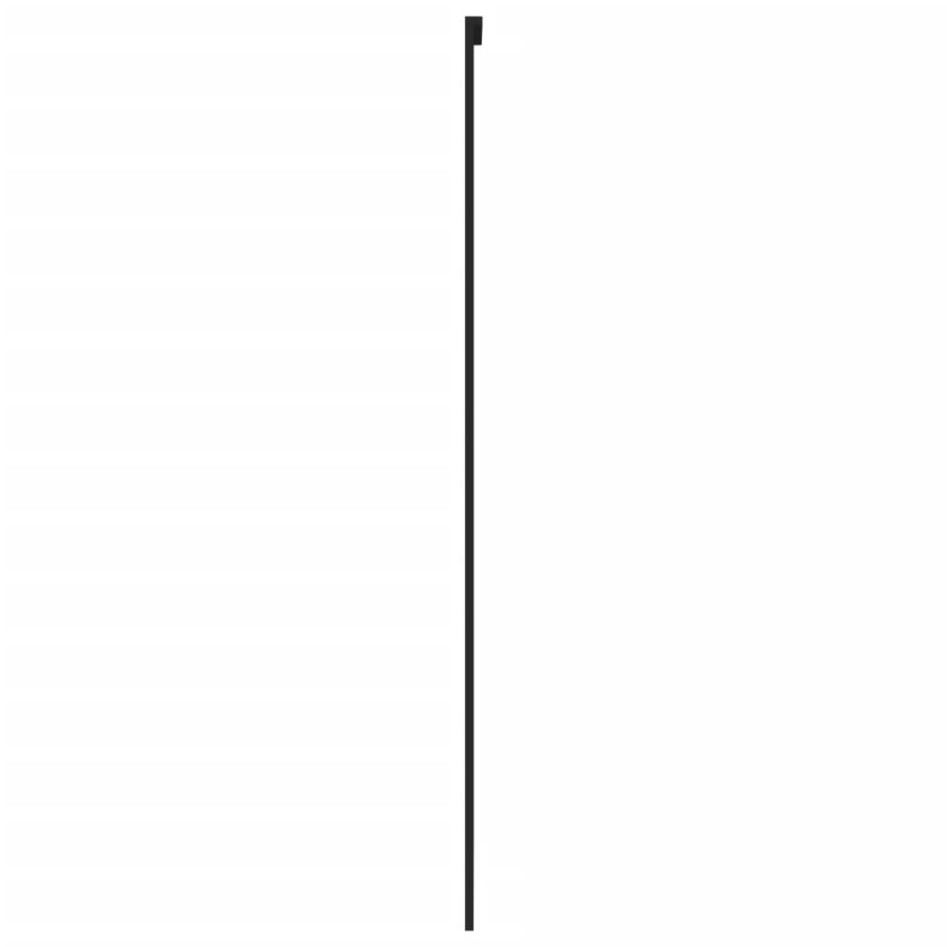 Puerta corredera vidrio templado y aluminio negra 76x205