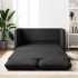 Sofá cama de suelo 2 en 1 tela negro 112x174x55