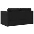 Sofá cama de suelo 2 en 1 tela negro 112x174x55