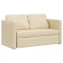 Sofá cama de suelo 2 en 1 tela crema 112x174x55