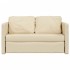 Sofá cama de suelo 2 en 1 tela crema 112x174x55