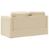 Sofá cama de suelo 2 en 1 tela crema 112x174x55