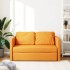 Sofá cama de suelo 2 en 1 tela amarillo oscuro 112x174x55