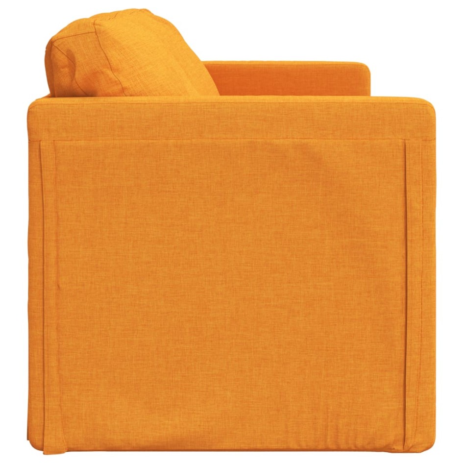 Sofá cama de suelo 2 en 1 tela amarillo oscuro 112x174x55