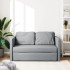 Sofá cama de suelo 2 en 1 tela gris claro 112x174x55