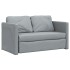 Sofá cama de suelo 2 en 1 tela gris claro 112x174x55